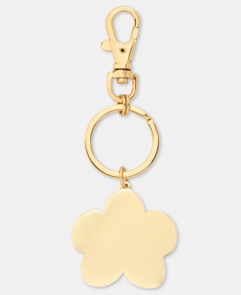 Crystal & Logo Orchid Keychain Bag Charm