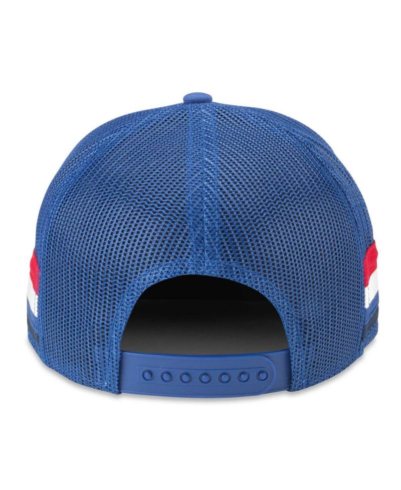 Men's Blue New York Rangers HotFoot Stripes Trucker Adjustable Hat