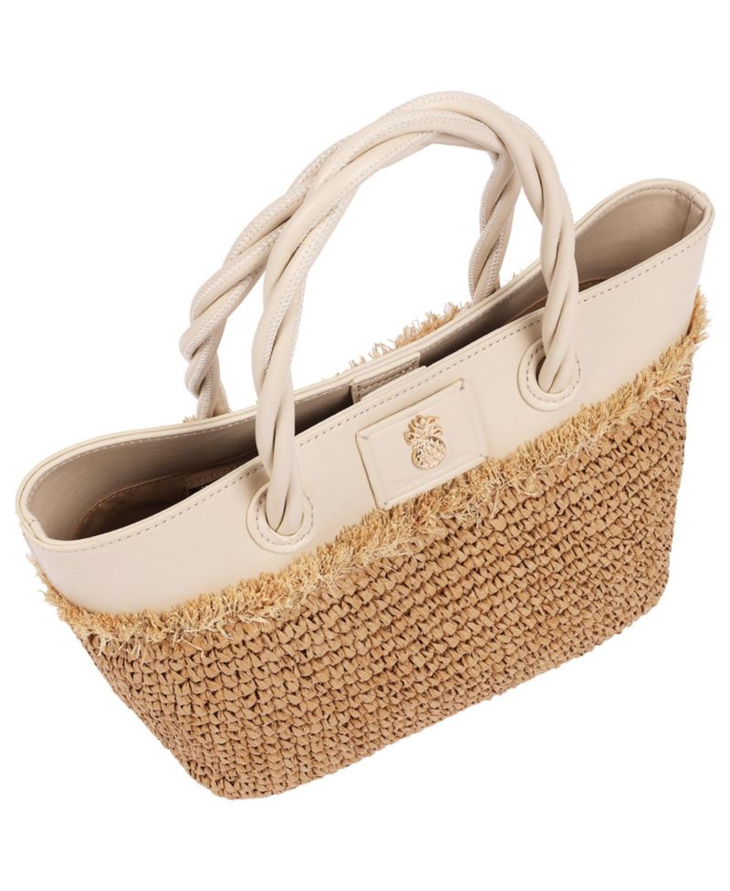 Charlotte Raffia Fringe Medium Tote