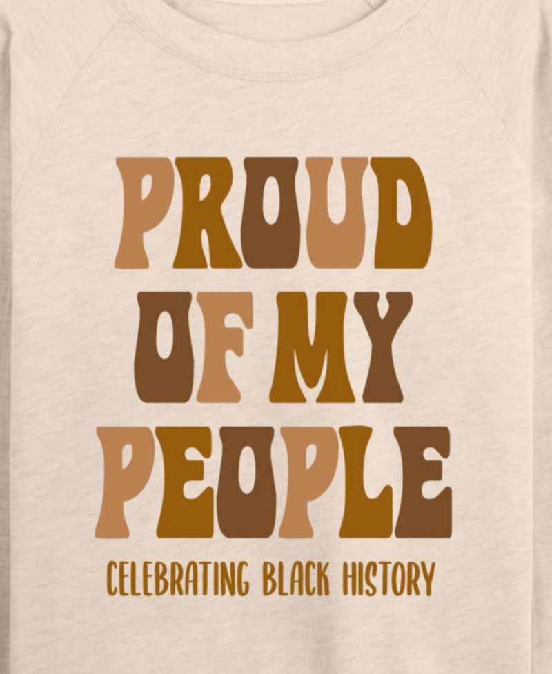 Women's Instant Message Proud Of My People French Terry Long-Sleeve T-Shirt