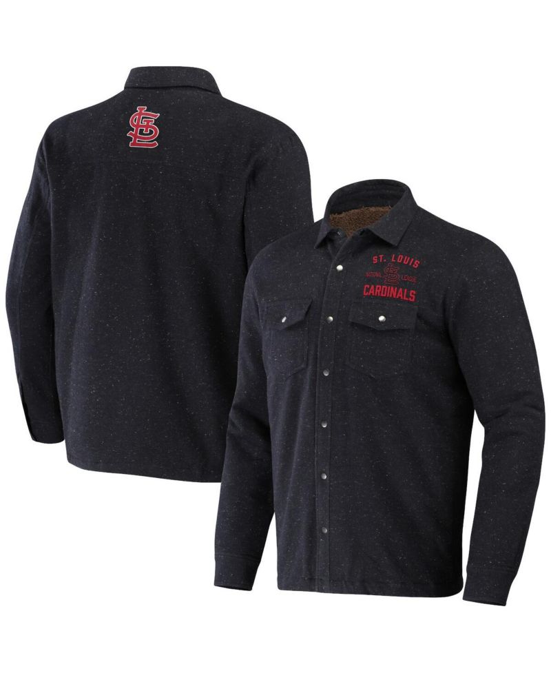 Men's Black St. Louis Cardinals Ringstop Full-Snap Shacket