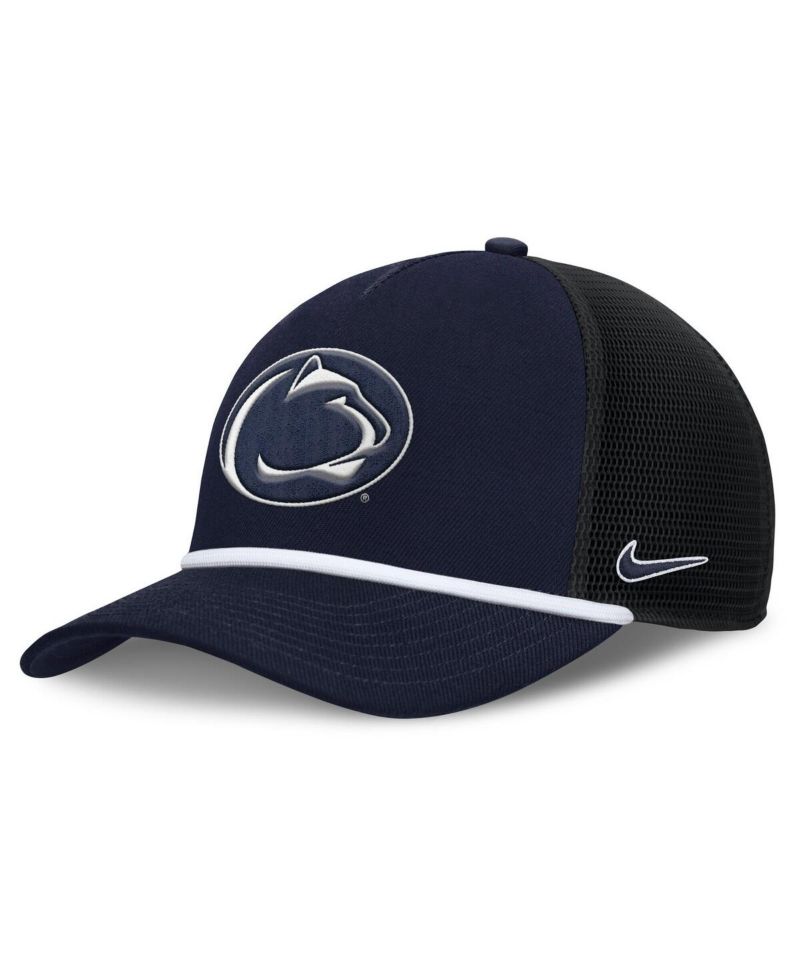 Men's Navy Penn State Nittany Lions Rise Primetime Trucker Adjustable Hat