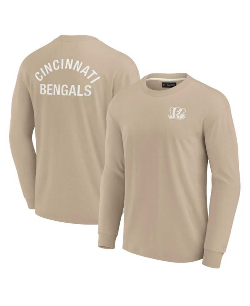 Men's and Women's Khaki Cincinnati Bengals Elements Super Soft Long Sleeve T-Shirt