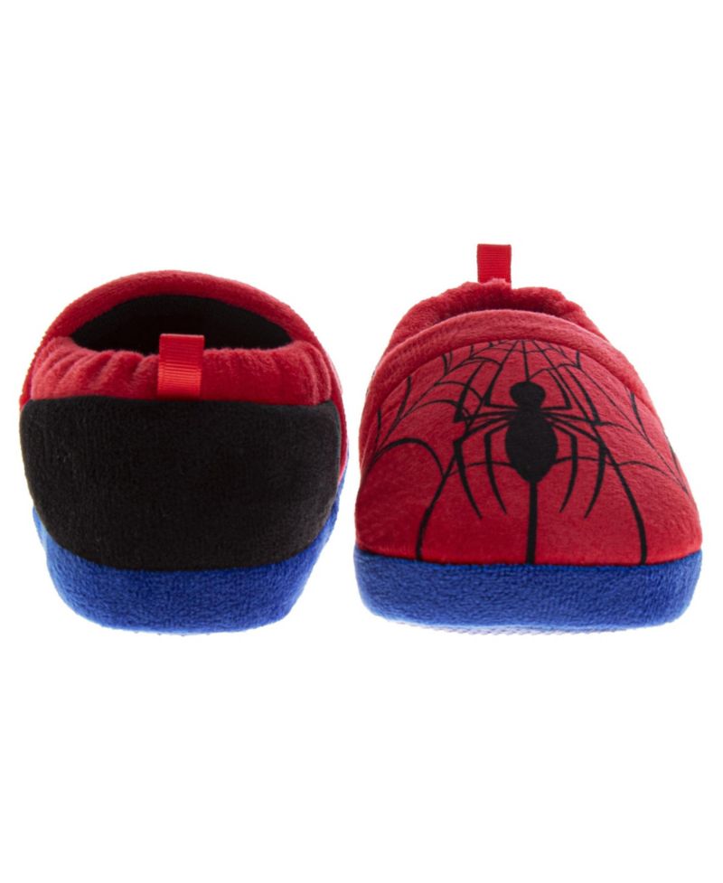 Toddler Marvel Spiderman Kids' Slippers Cozy, Plush, and Fun House Footwear