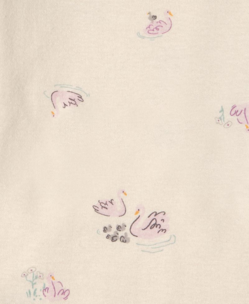 Baby Girls' Swan Long-Sleeve Lap-Shoulder Bodysuit, 4-Pack