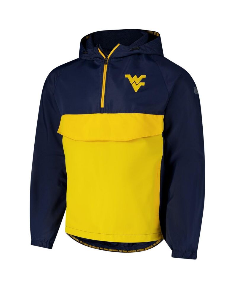 Men's Navy West Virginia Mountaineers Reloaded Anorak Half-Zip Jacket