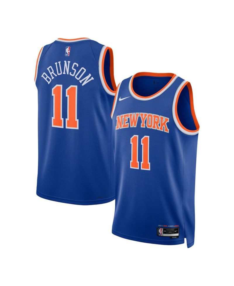 Men's and Women's Jalen Brunson Blue New York Knicks Swingman Jersey - Icon Edition