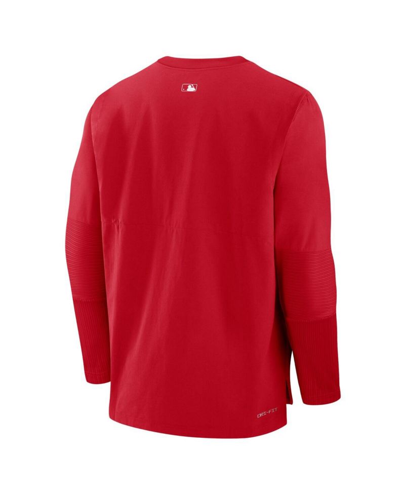 Men's Red Los Angeles Angels Authentic Collection Player Performance Pullover Sweatshirt