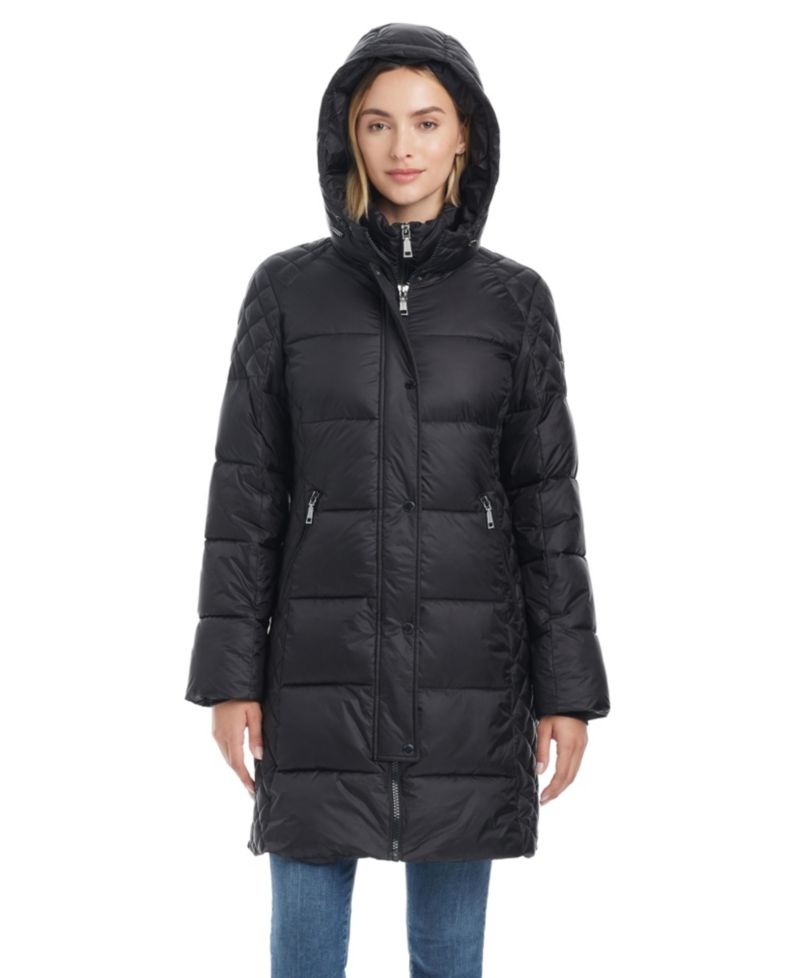 Women's Cire Mid-Length Fitted Puffer Coat