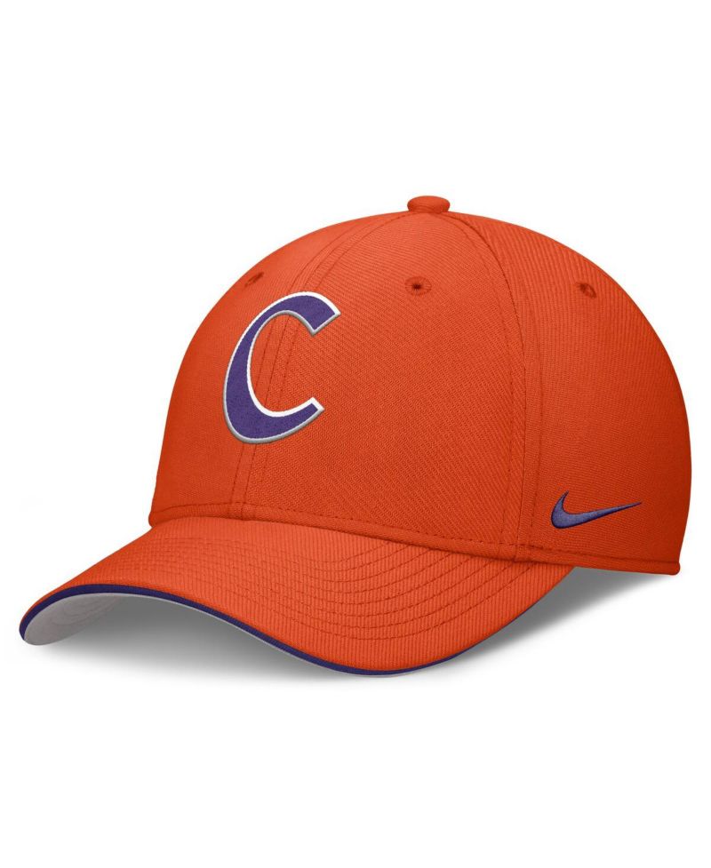 Men's Orange Clemson Tigers 2025 Dugout Coaches Rise Swoosh Performance Flex Hat