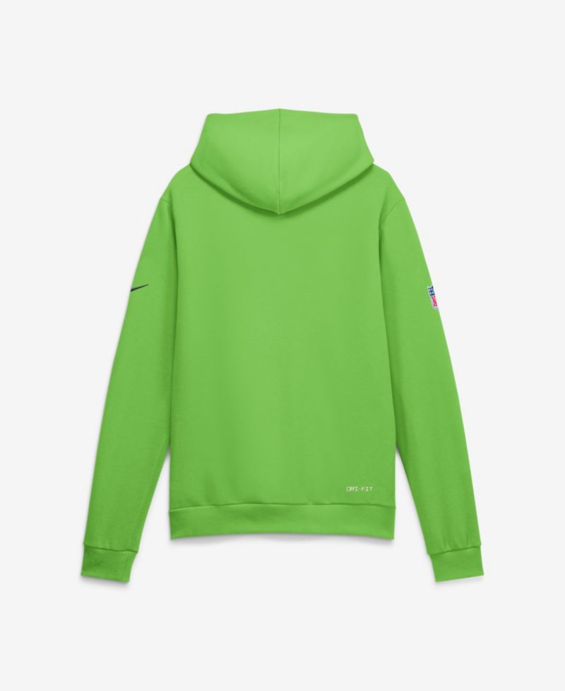 Men's Neon Green Seattle Seahawks Sideline Standard Issue Top Prospect Dri-FIT Hoodie