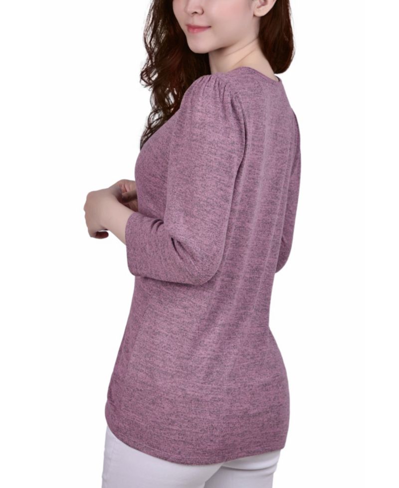 Petite Space Dyed Studded Top