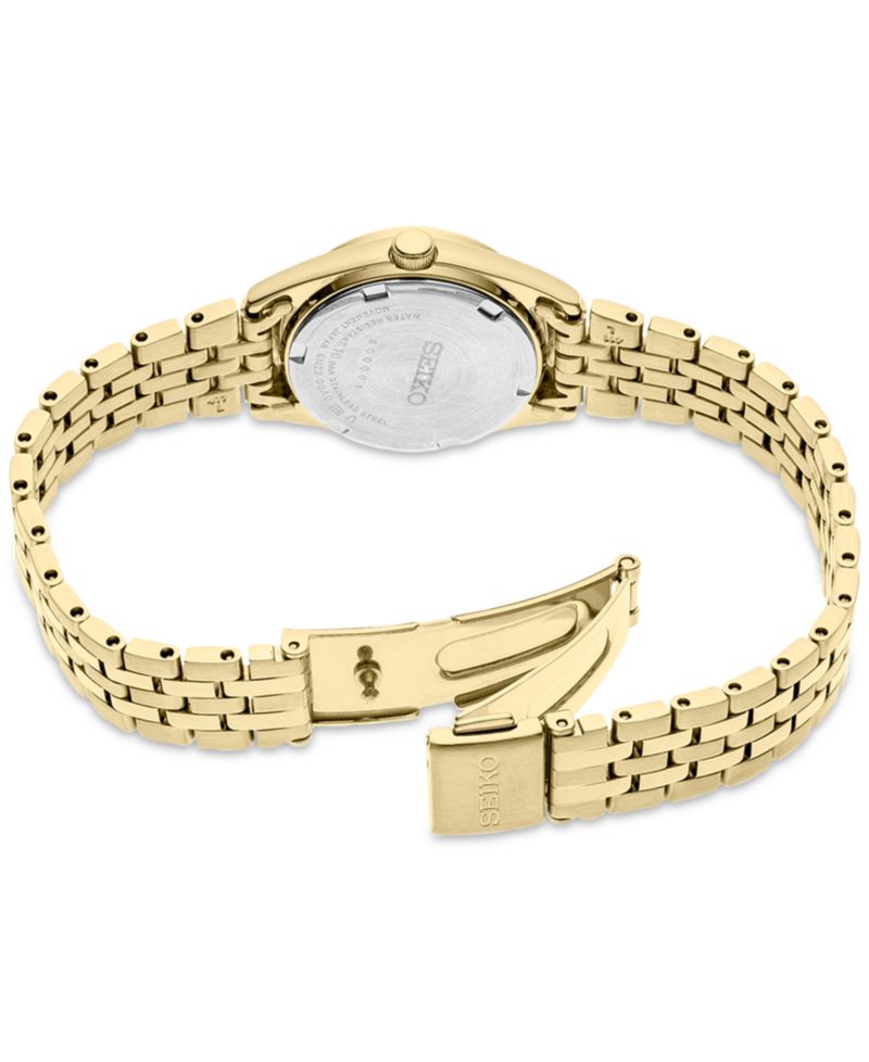 Women's Analog Essentials Gold-Tone Stainless Steel Bracelet Watch 25mm
