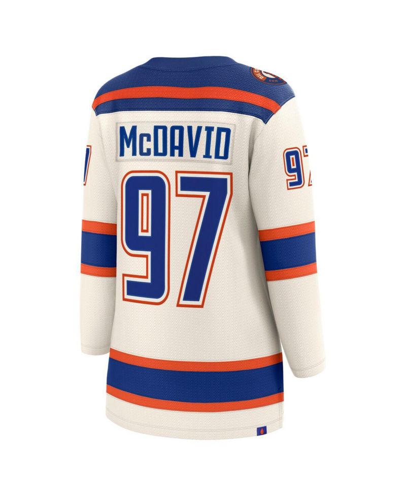 Women's Connor McDavid Light Beige Edmonton Oilers Alternate Breakaway Jersey