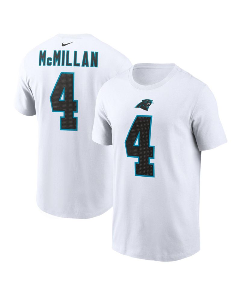 Men's Tetairoa McMillan White Carolina Panthers Name Number T-Shirt