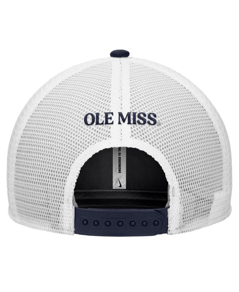 Men's Navy Ole Miss Rebels Rise Trucker Dri-FIT Adjustable Hat