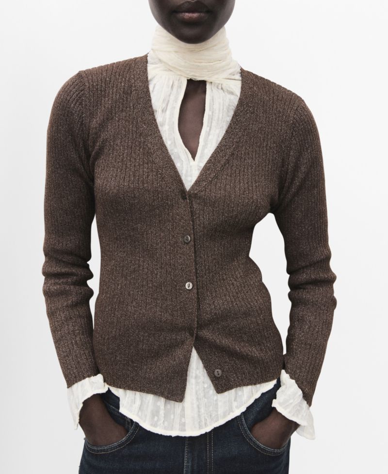 Women's Ribbed Knitted Cardigan