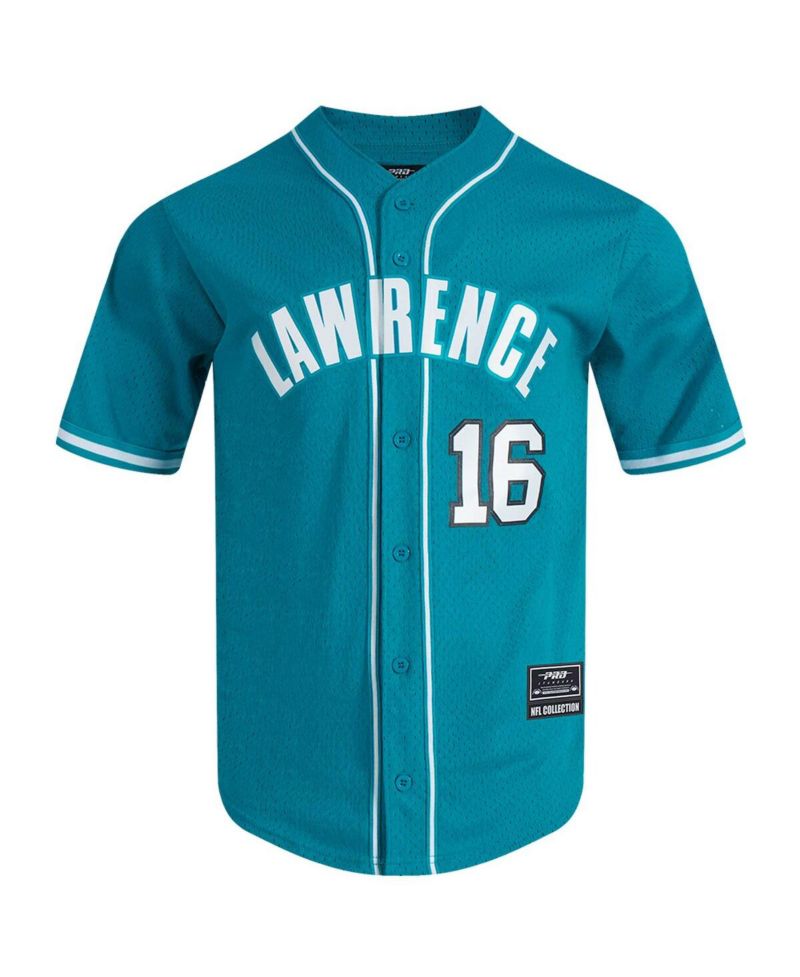 Men's Trevor Lawrence Teal Jacksonville Jaguars Mesh Button-Up Baseball Jersey