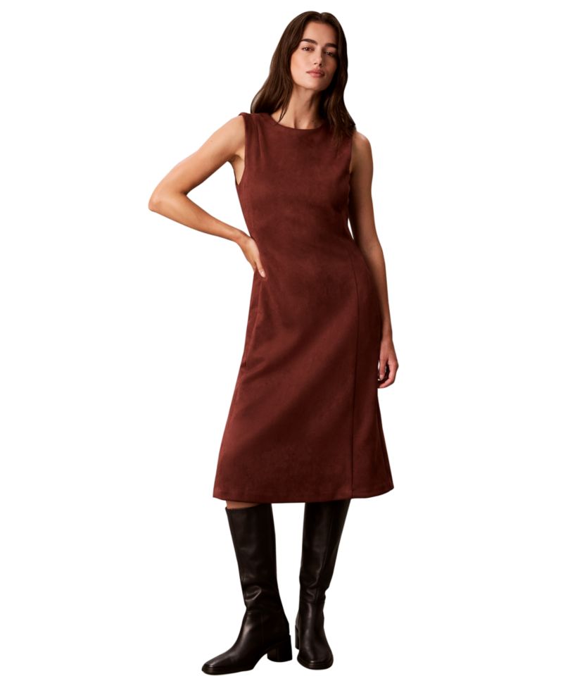Women's Scuba A-Line Midi Dress