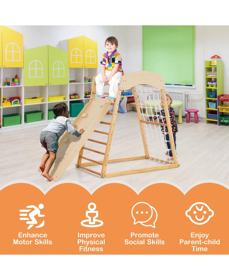 Jungle Gym 6-in-1 Wooden Indoor Playground