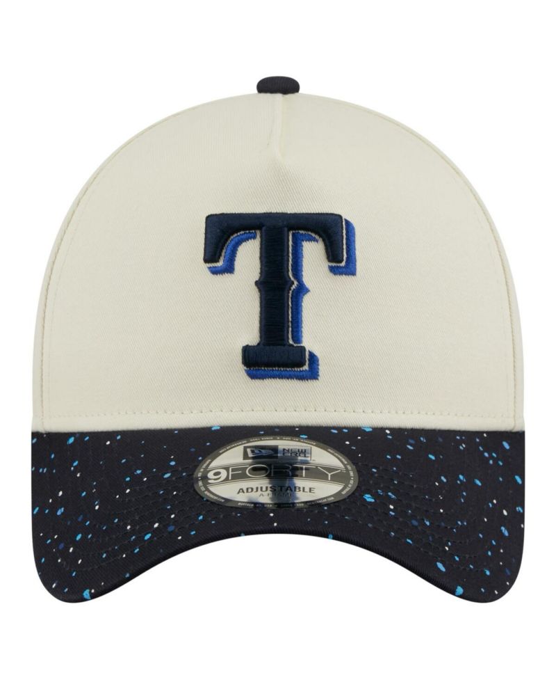 Men's Cream Texas Rangers Speckle A-Frame 9FORTY Adjustable Hat