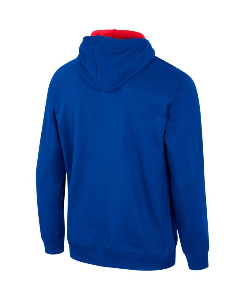 Men's Royal Kansas Jayhawks Half-Zip Hoodie