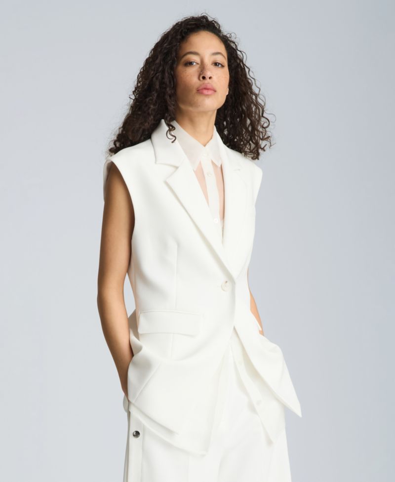 Women's Sleeveless Vest with Removable Sheer Shirt