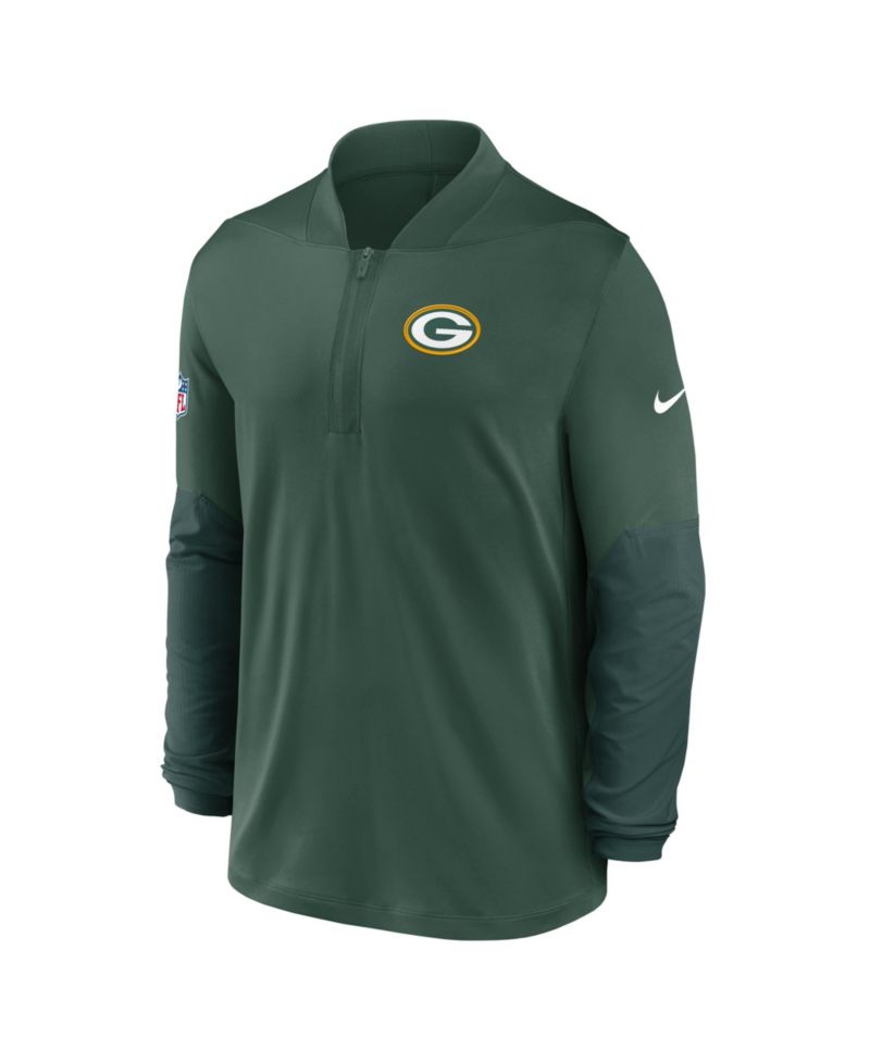 Men's Green Green Bay Packers Sideline Dri-FIT Half-Zip Pullover Sweatshirt
