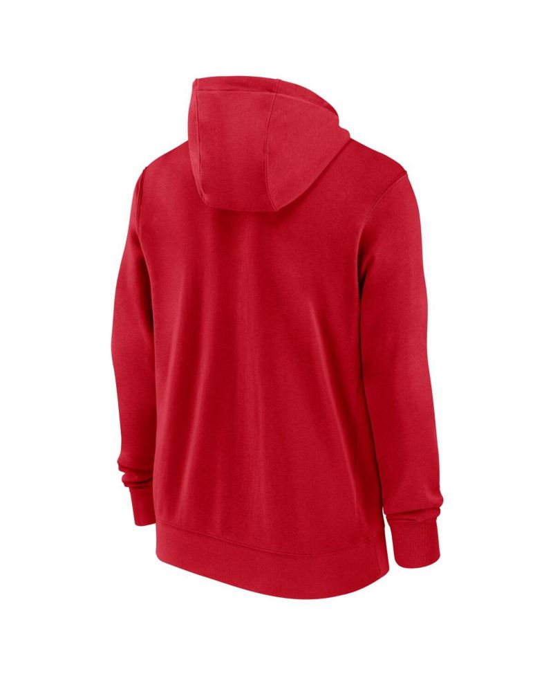 Men's Red St. Louis Cardinals Knockout Script Full-Zip Hoodie