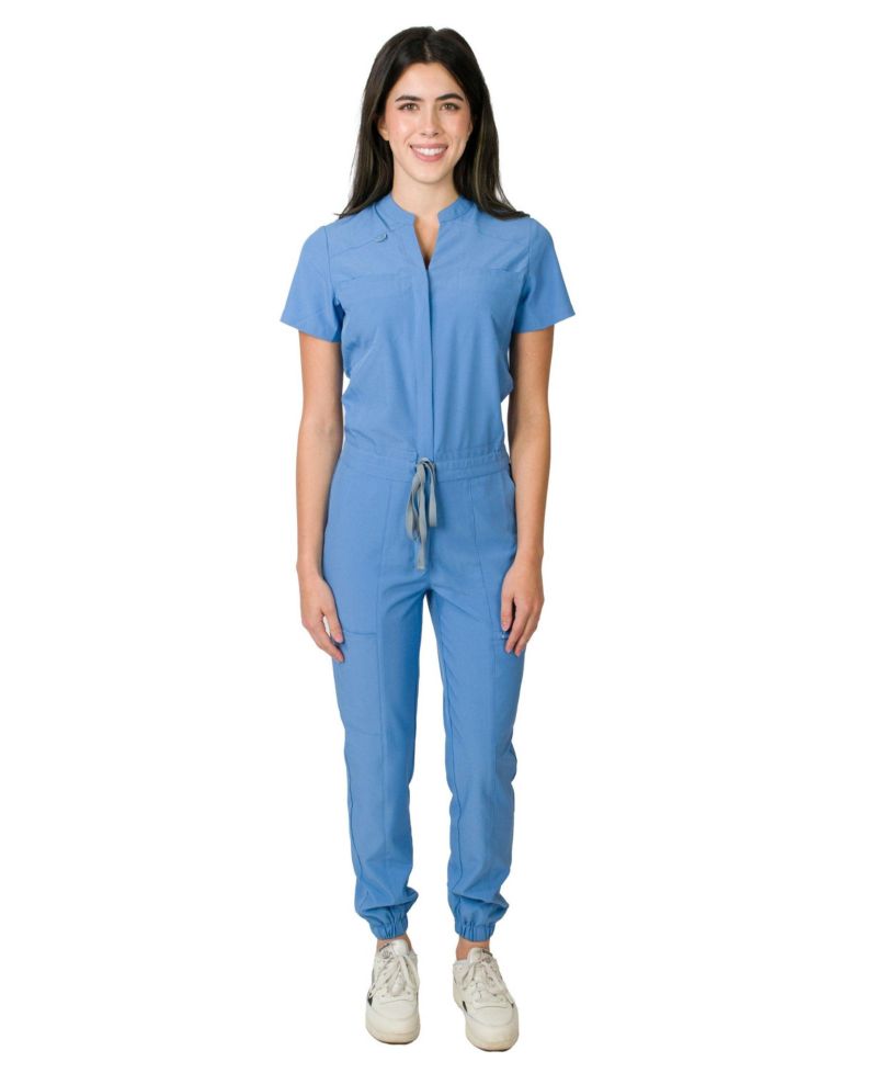 Women's Scrubs Jumpsuit with 8 Pockets