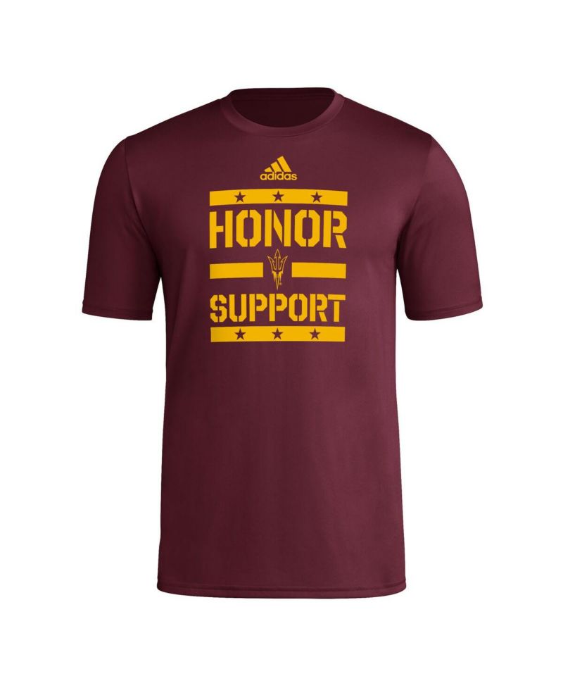 Men's Maroon Arizona State Sun Devils Honor Support Pre-Game T-Shirt