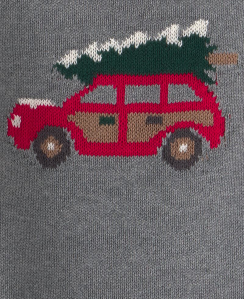 Baby Boys' Christmas Tree Car Sweater and Pants, 2-Piece Set
