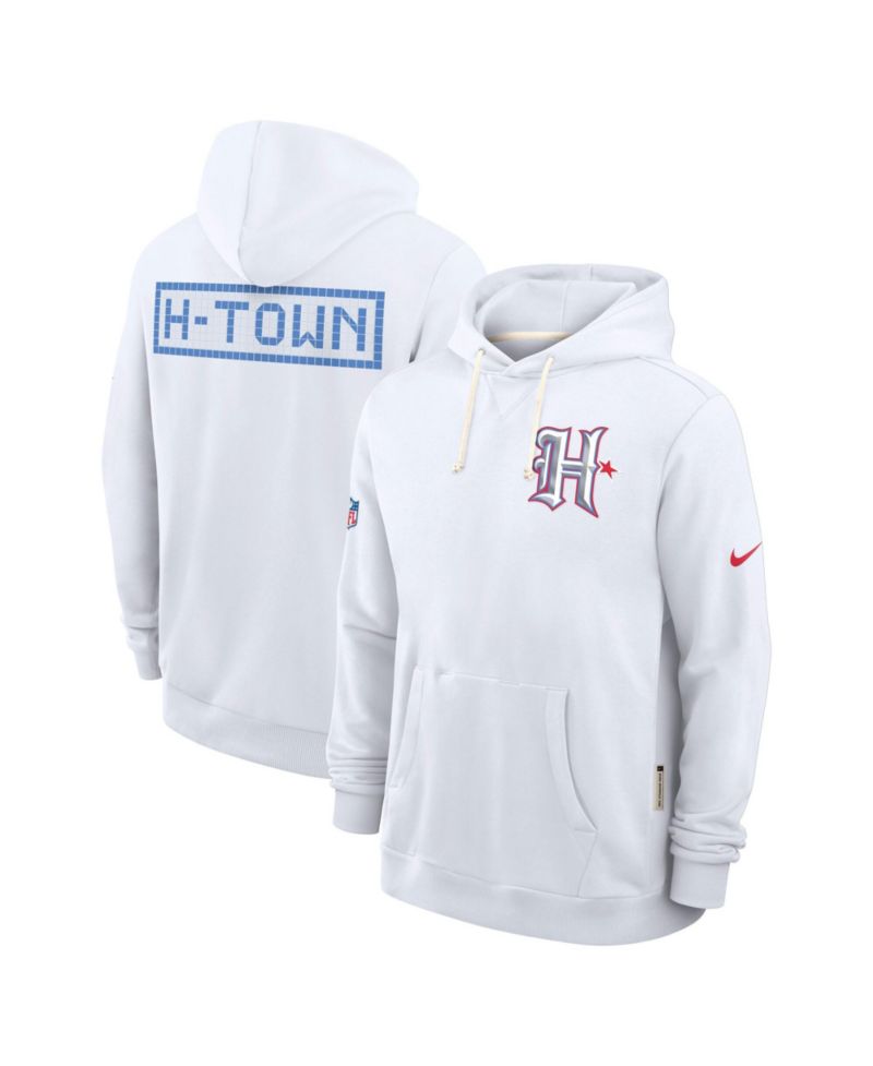 Men's White Houston Texans 2026 Rivalries Collection Sideline Pullover Hoodie
