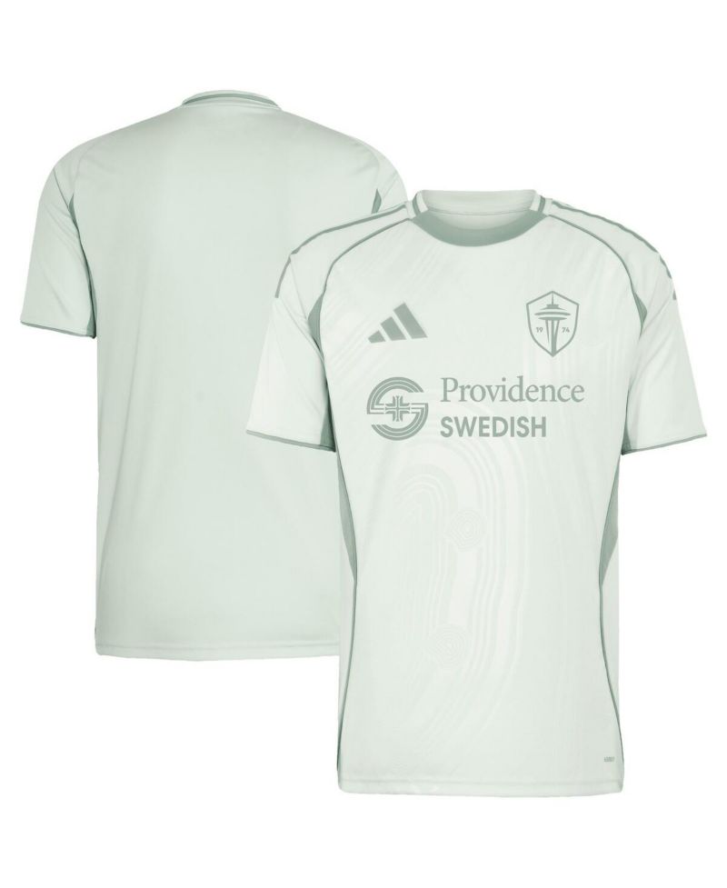 Men's Light Green Seattle Sounders FC 2025 One Planet Pre-Match Jersey