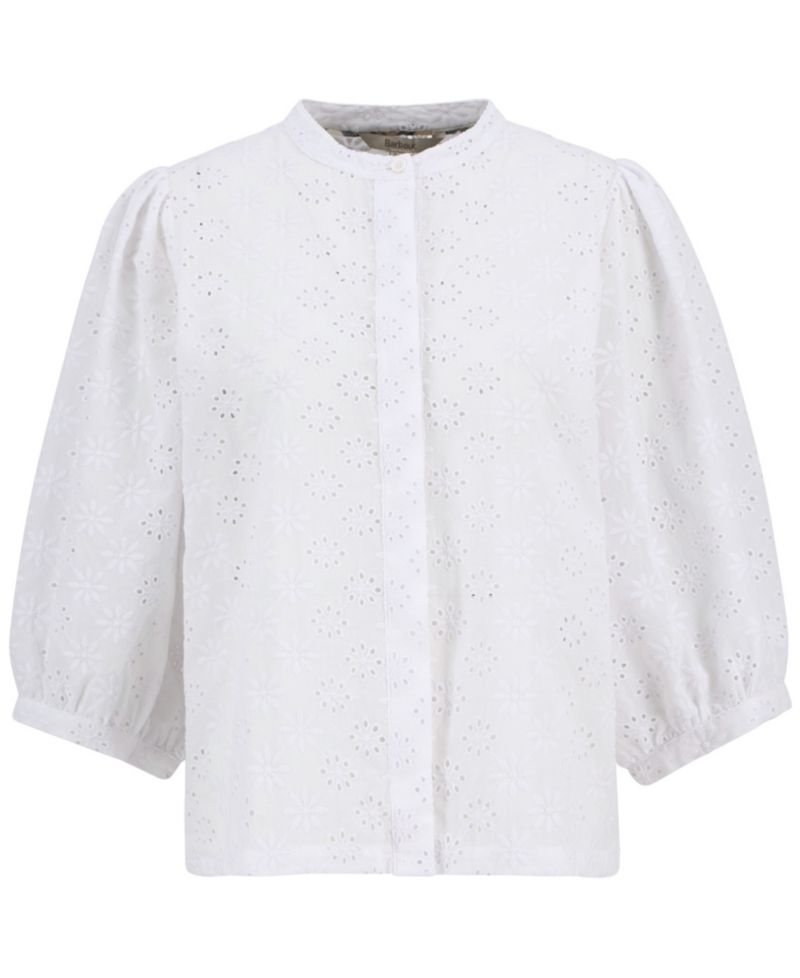 Women's Layla Broderie Anglaise Concealed Placket Top