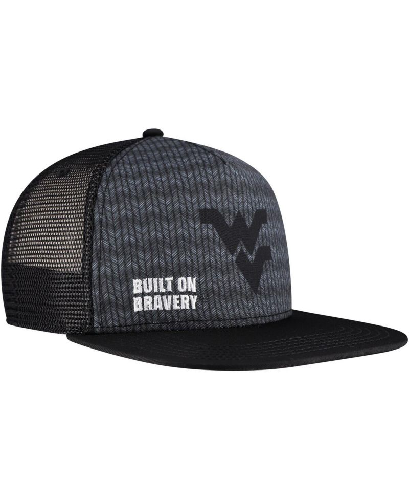 Men's Charcoal West Virginia Mountaineers Built on Bravery Shadow Snapback Hat