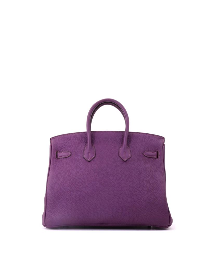 Birkin 25 Handbag Purple Togo with Palladium Hardware