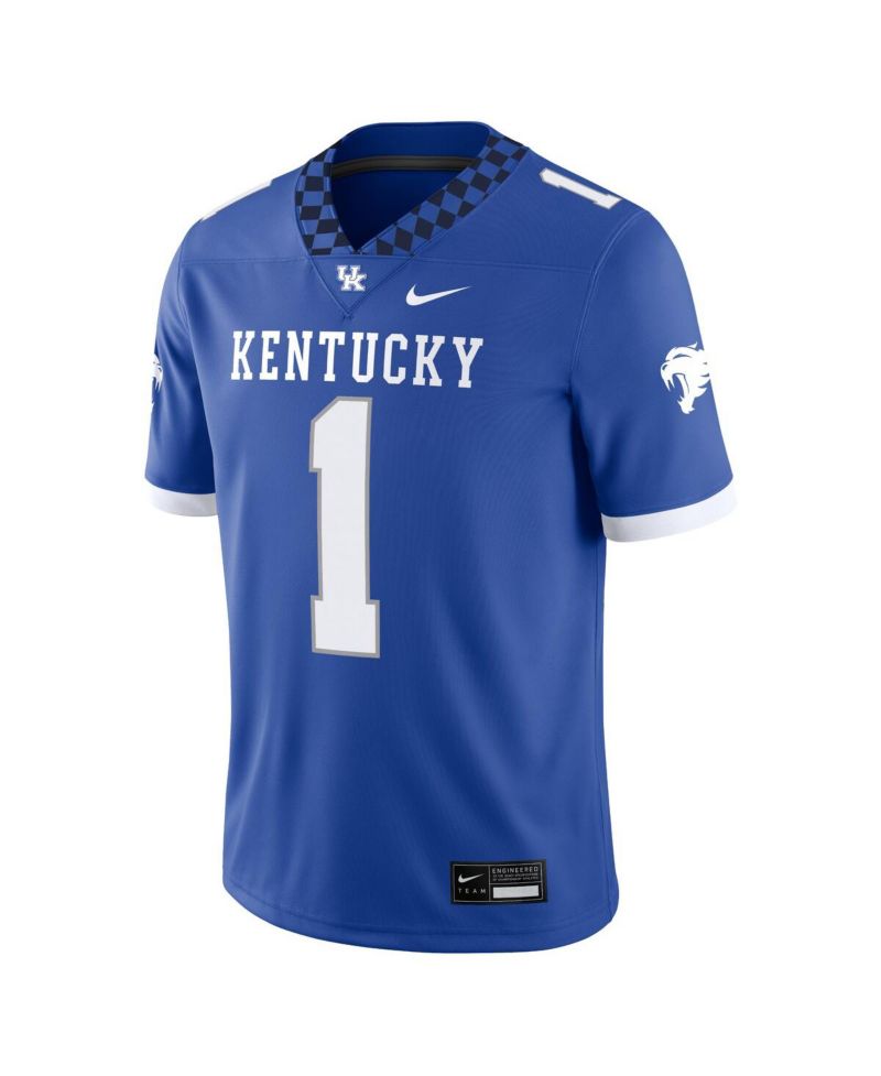 Men's #1 Royal Kentucky Wildcats Game Jersey