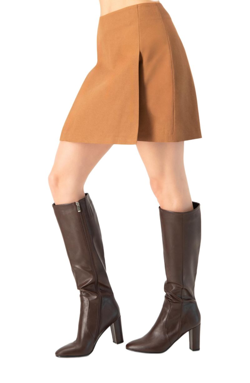 Women's Short Straight Skirt with Back Zipper