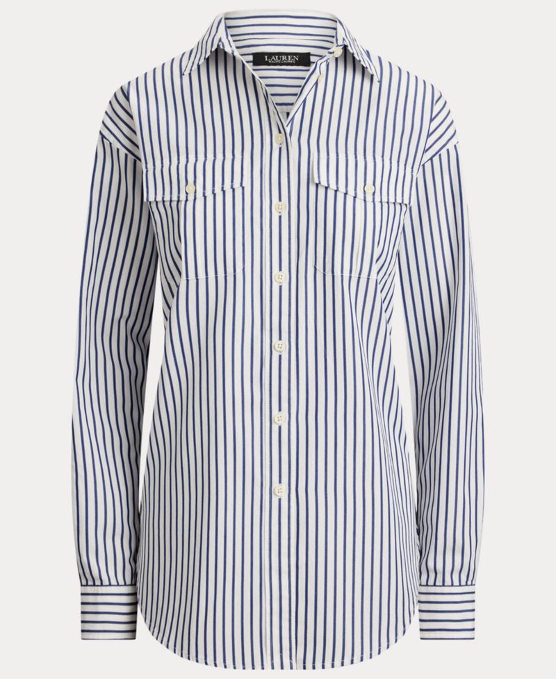 Women's Striped Collared Shirt