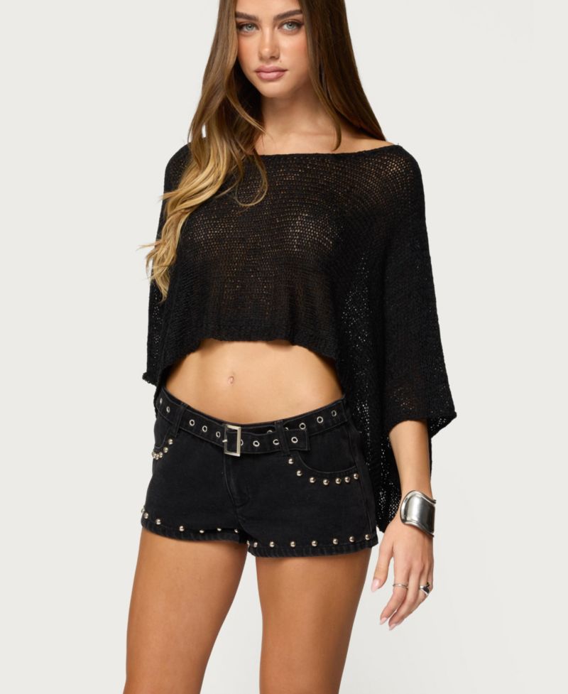 Women's Laline Oversized Knit Crop Top