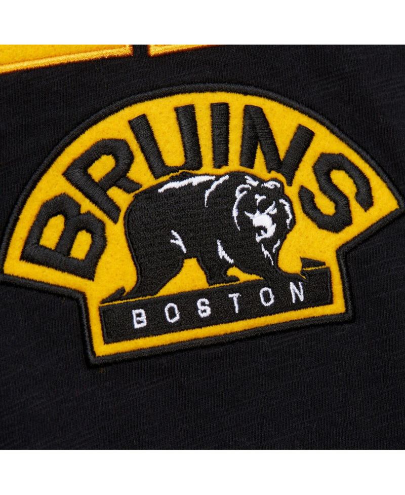 Men's Black/Gold Boston Bruins Legendary Slub Raglan Long Sleeve T-Shirt