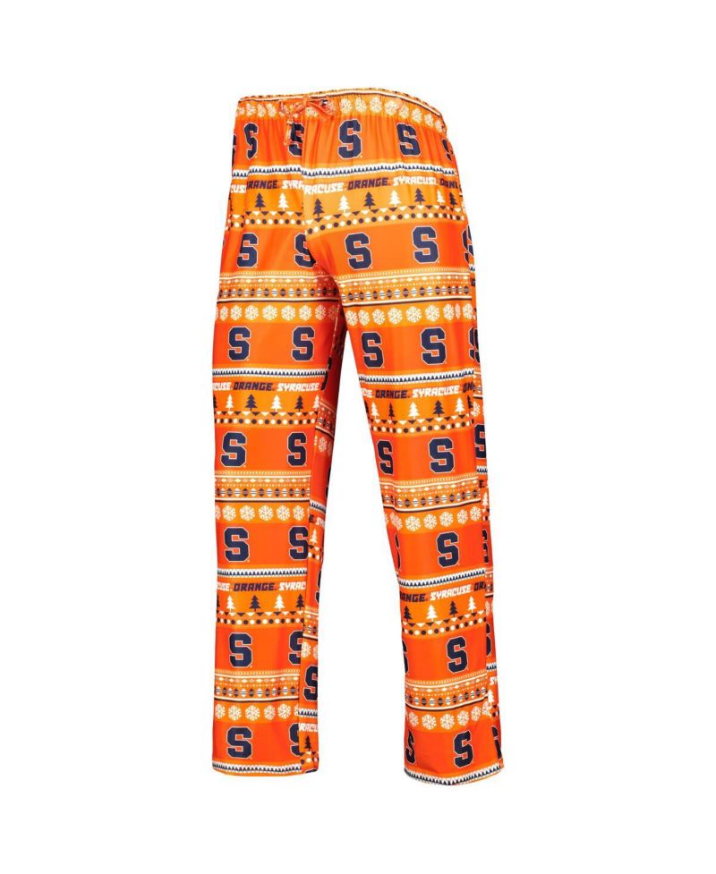 Men's Orange Syracuse Orange Swivel Long Sleeve T-shirt and Pants Sleep Set