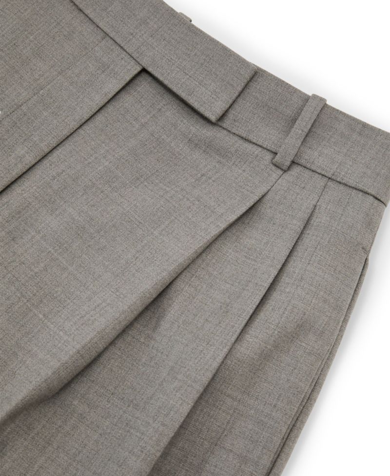 Women's Darcy Wool-Blend Wide-Leg Pleated Trousers