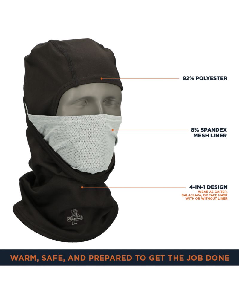 Men's 4-in-1 Convertible Balaclava - Versatile Face Mask for Cold Weather Protection