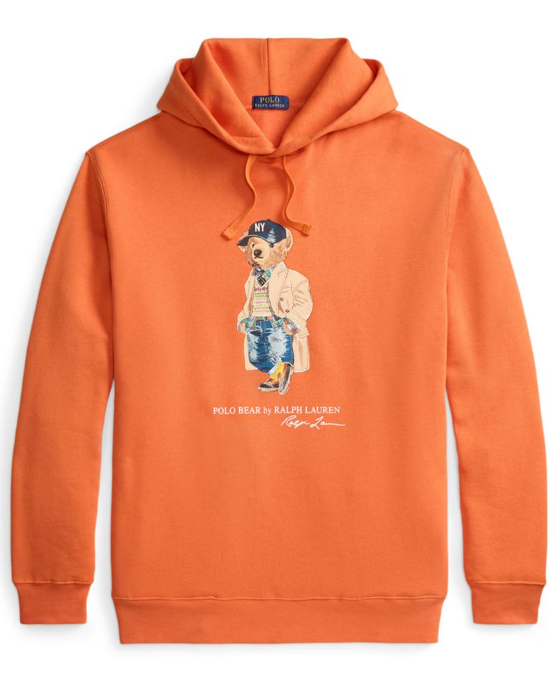 Men's Big & Tall Polo Bear Fleece Graphic Hoodie