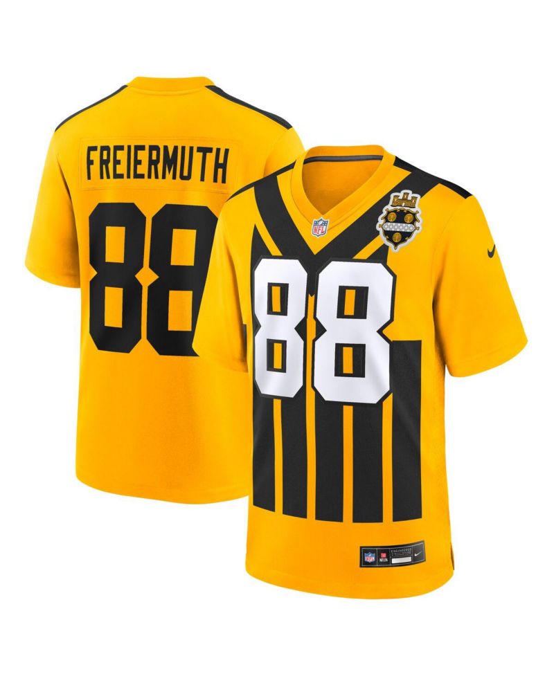 Men's Pat Freiermuth Gold Pittsburgh Steelers Alternate 1933 Throwback Game Jersey