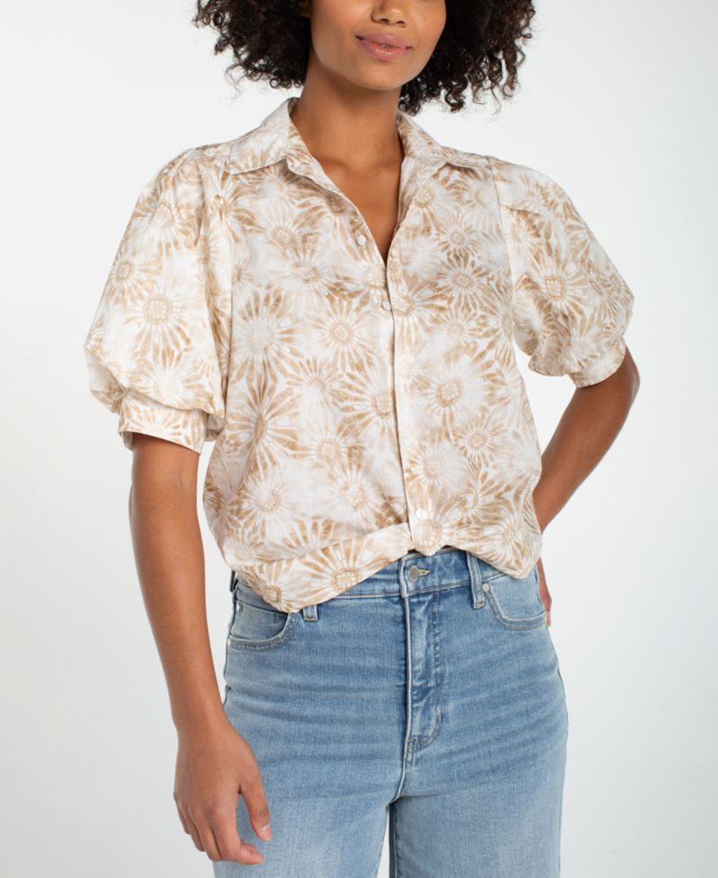 Women's Puff-Sleeve Top