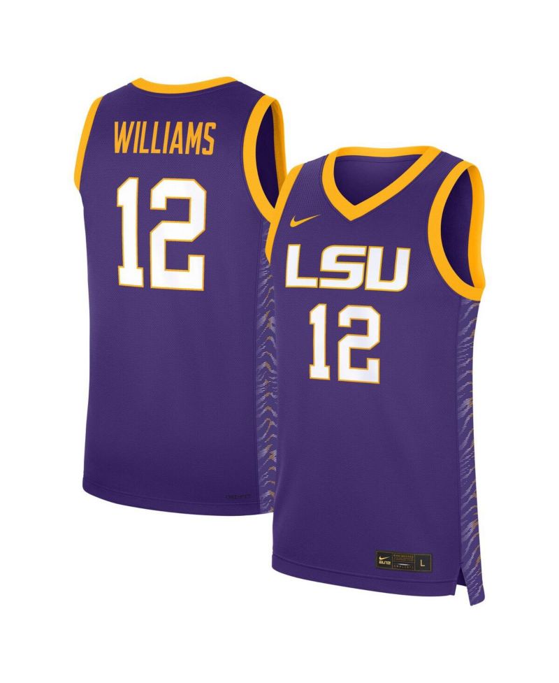 Men's and Women's Mikaylah Williams Purple LSU Tigers Replica Basketball Jersey