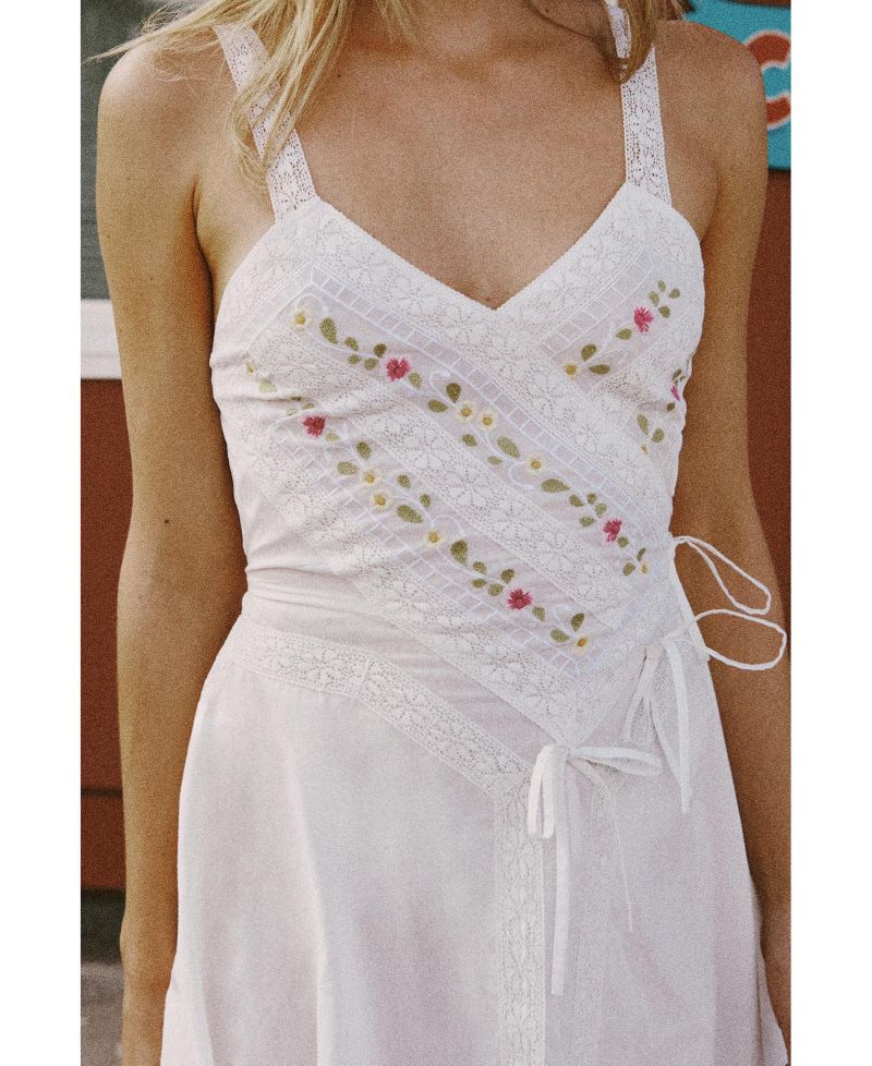 Women's Lace Mix Bow Mini Dress